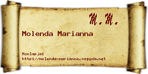 Molenda Marianna névjegykártya